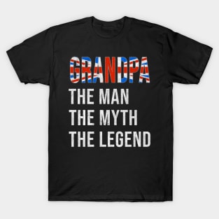 Grand Father British Grandpa The Man The Myth The Legend - Gift for British Dad With Roots From  Great Britain T-Shirt